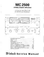 McIntosh MC-2500 - Service manual